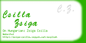 csilla zsiga business card